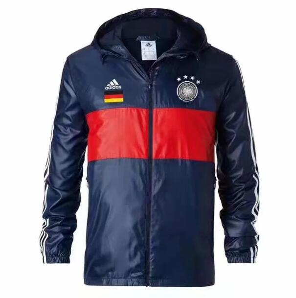 2020 EURO Germany Borland Red Hoodie Windbreaker Jacket